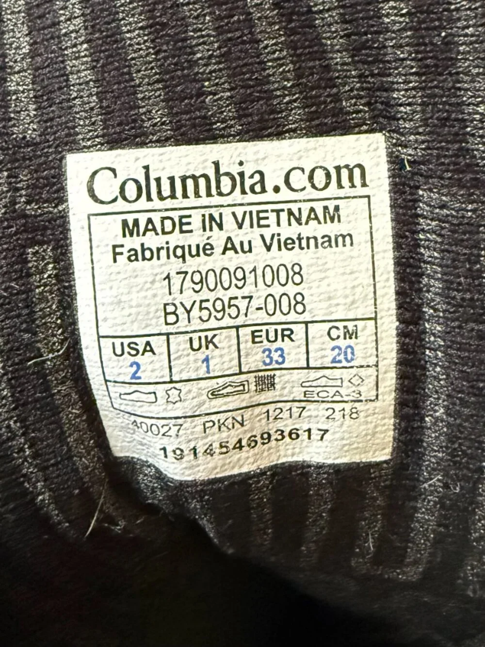 Columbia 200g Insulated Winter Boots Kids Size 2